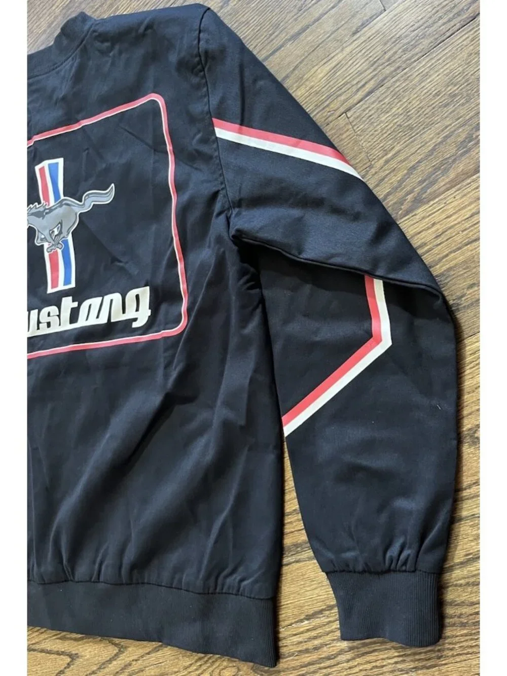 Ford Mustang Road Trip Snap Button Bomber Racing Canvas Jacket NWT Men’s XL